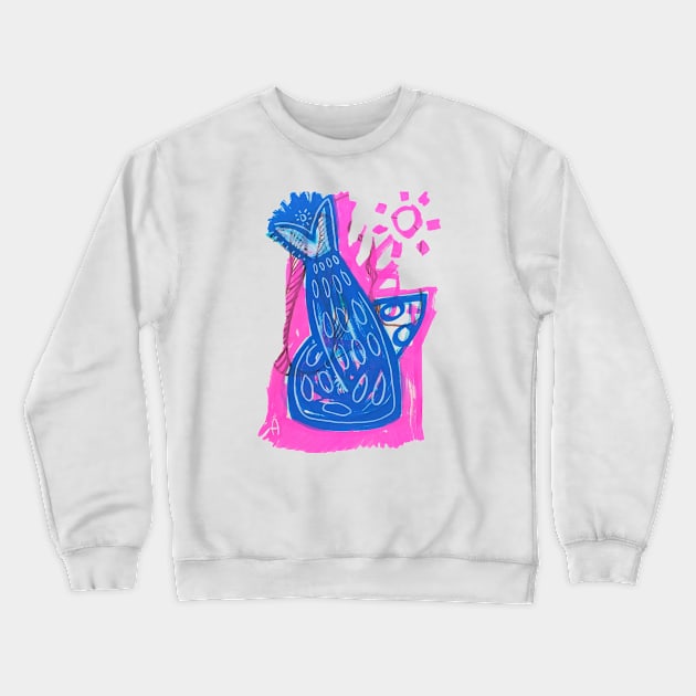 yoga fish Crewneck Sweatshirt by Angel Rivas